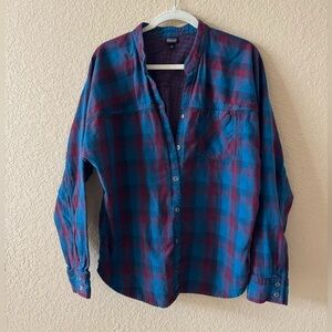 Patagonia 100% Organic Cotton Plaid Button Down, Size 14